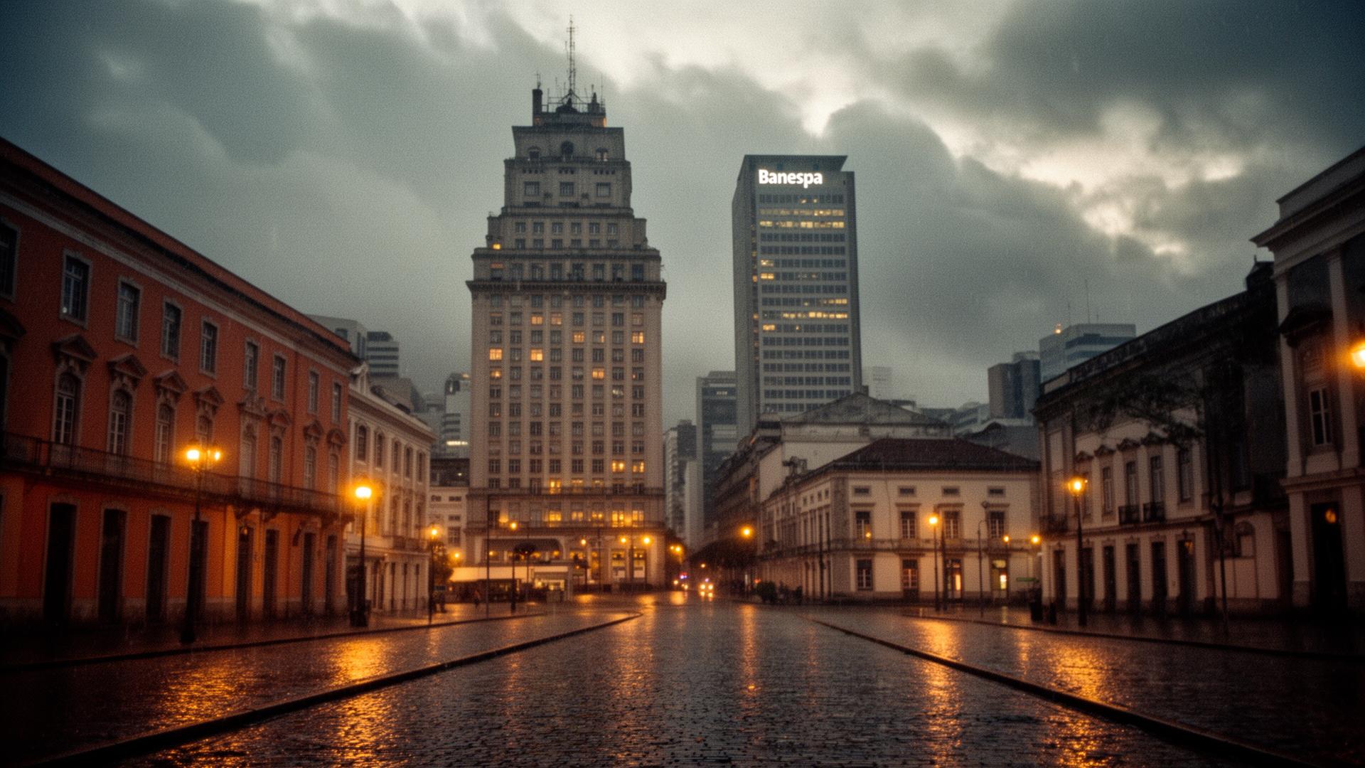 Centro Histórico de São Paulo ao entardecer
